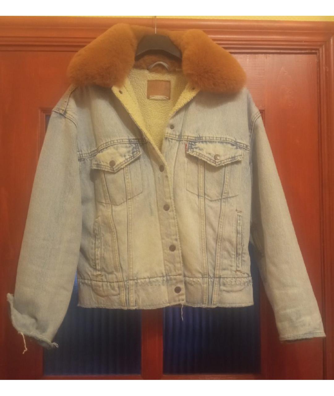 LEVI'S Голубая хлопковая куртка, фото 10