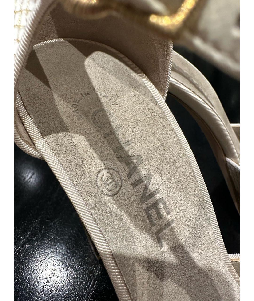 CHANEL Бежевые туфли, фото 6