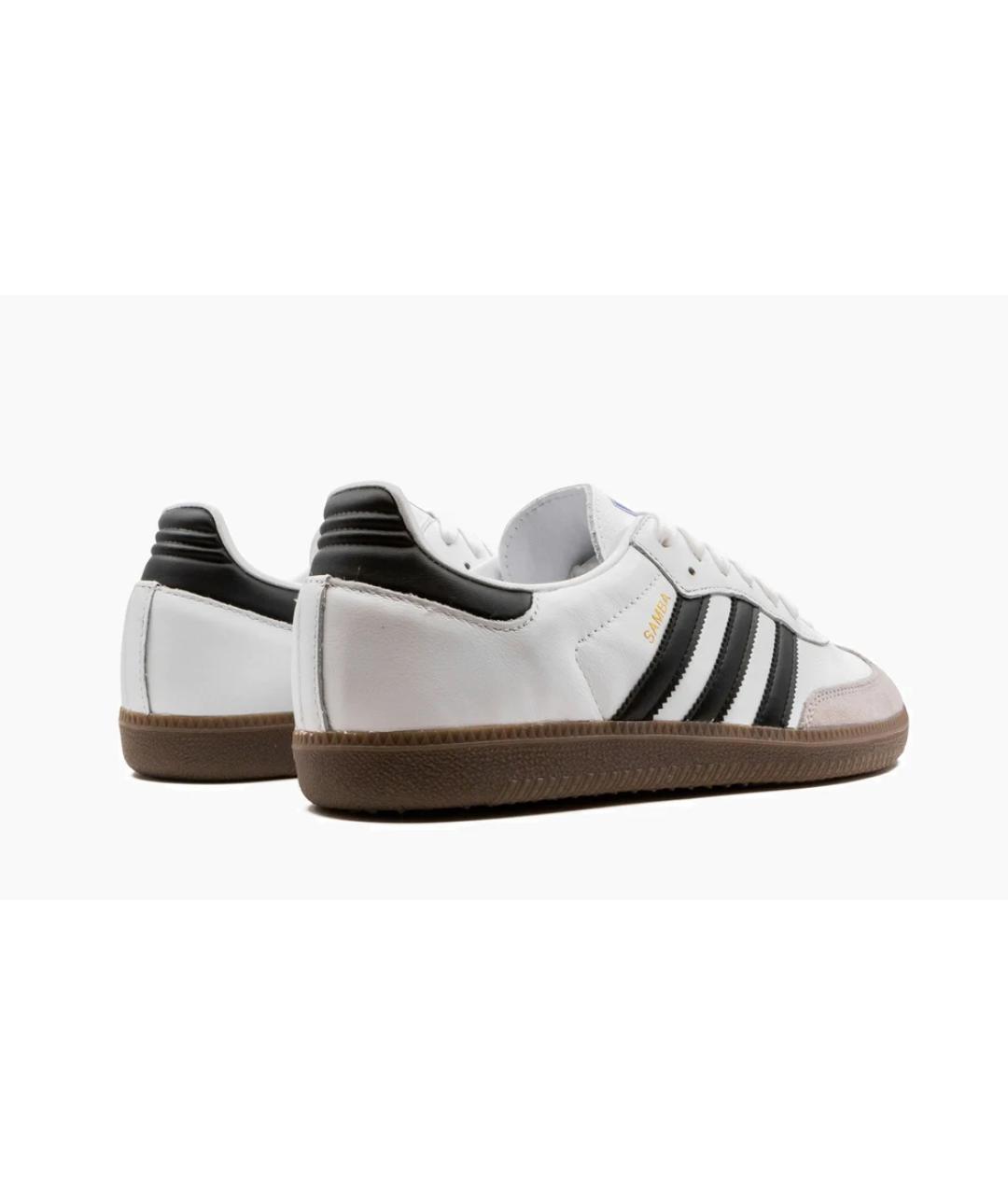 ADIDAS Белые кожаные низкие кроссовки / кеды, фото 3