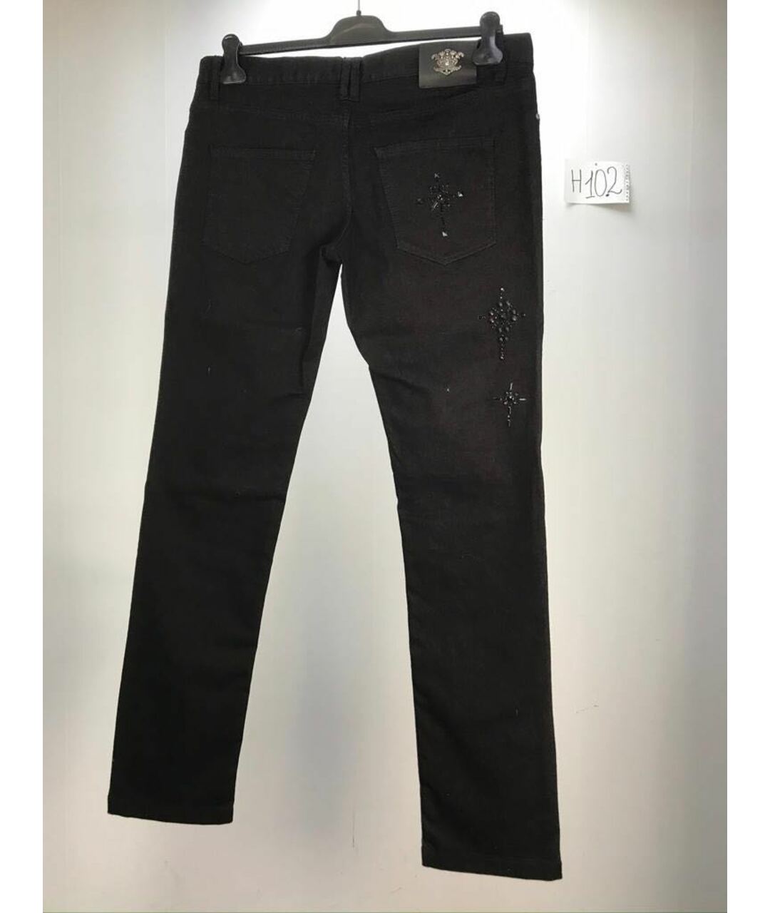 JOHN RICHMOND Черные хлопковые джинсы скинни, фото 2