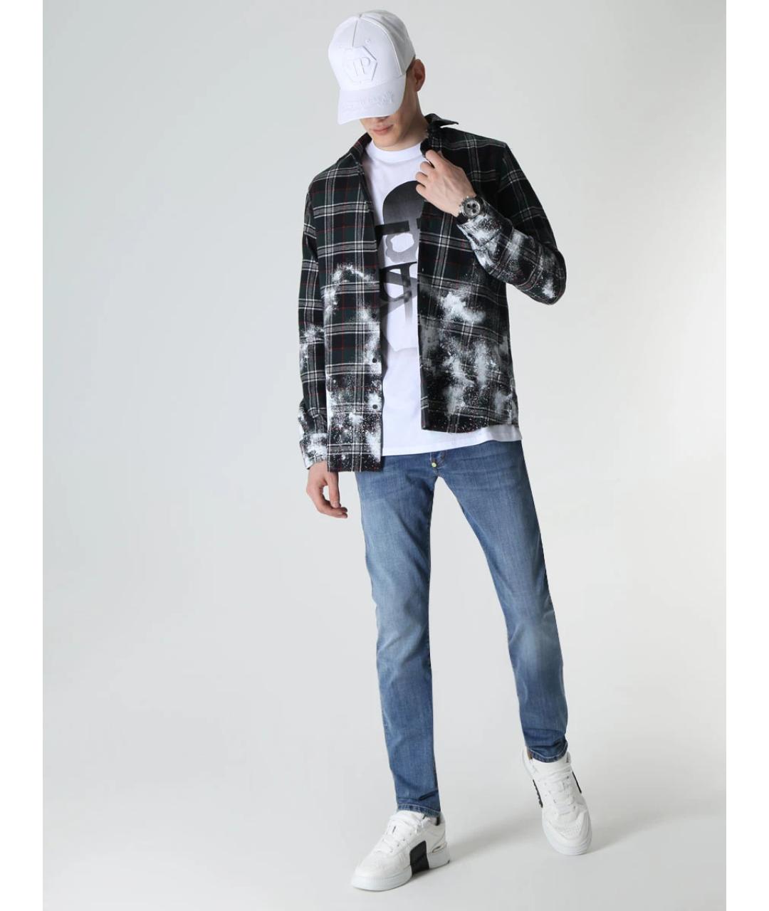 PHILIPP PLEIN Белая хлопковая футболка, фото 2