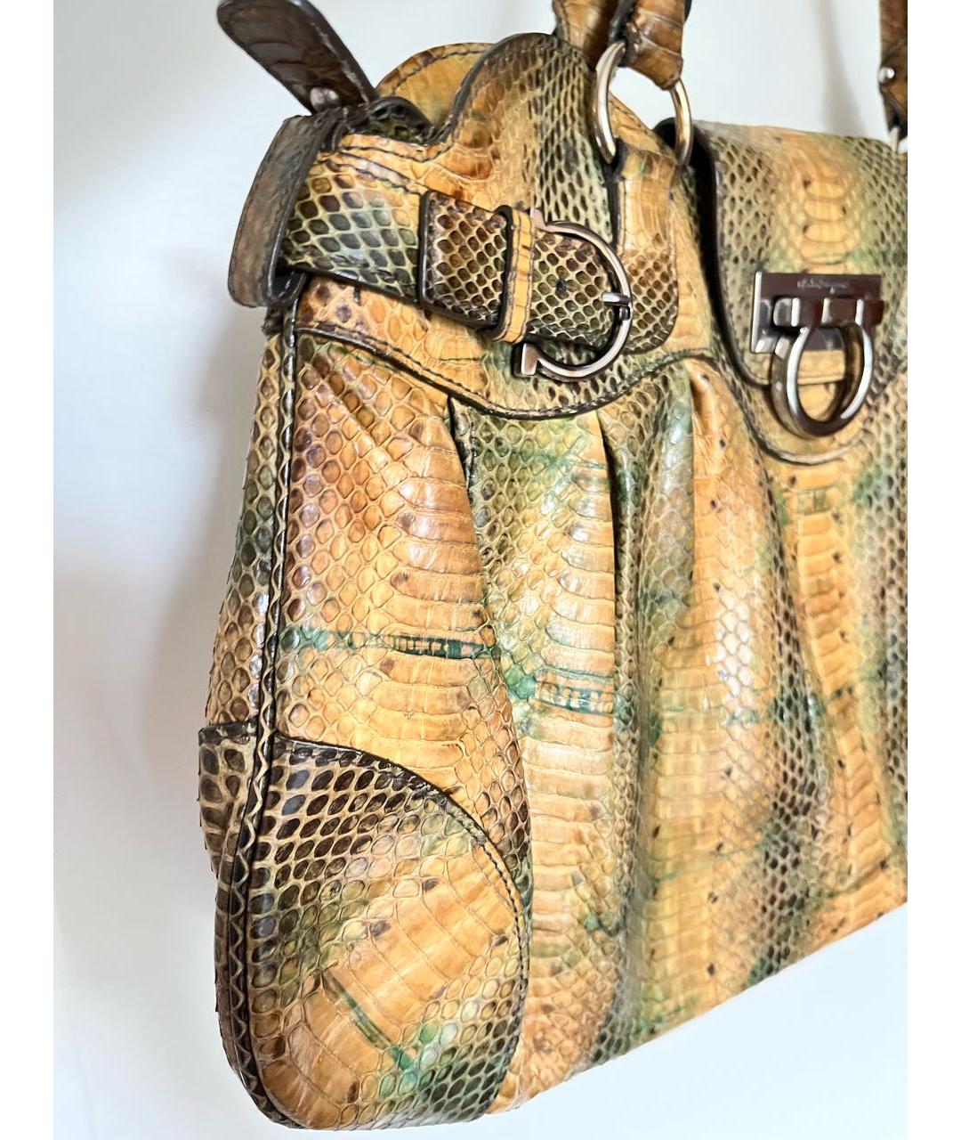 SALVATORE FERRAGAMO VINTAGE Сумка с короткими ручками из экзотической ...