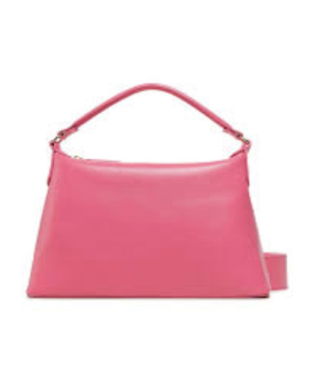 LIU JO Розовая кожаная сумка с короткими ручками, фото 1