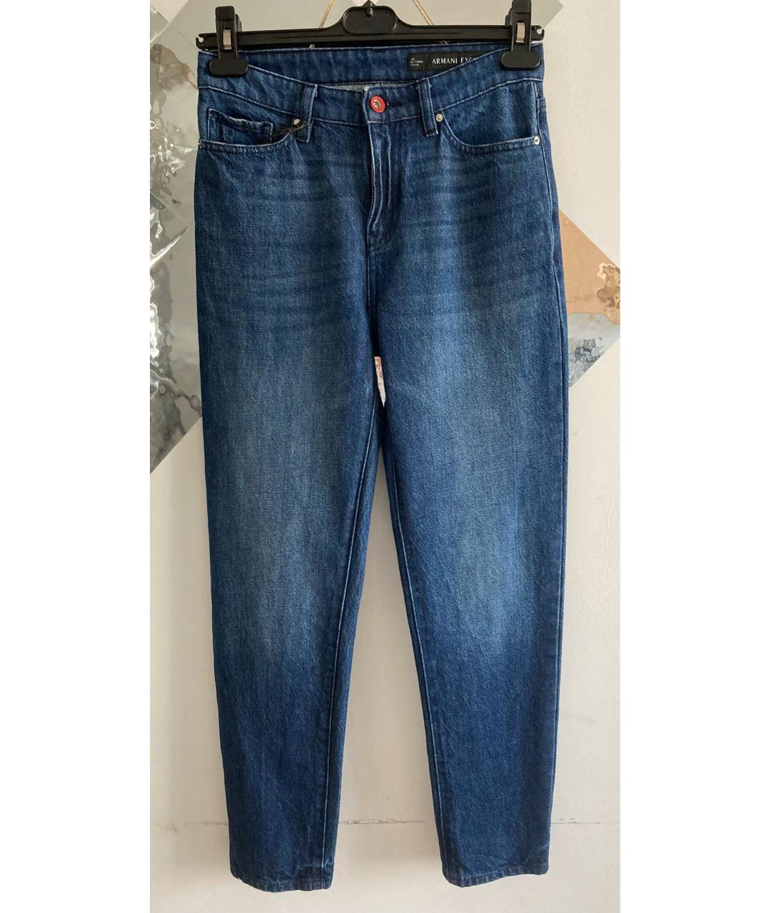 ARMANI EXCHANGE Темно-синие хлопковые прямые джинсы, фото 7