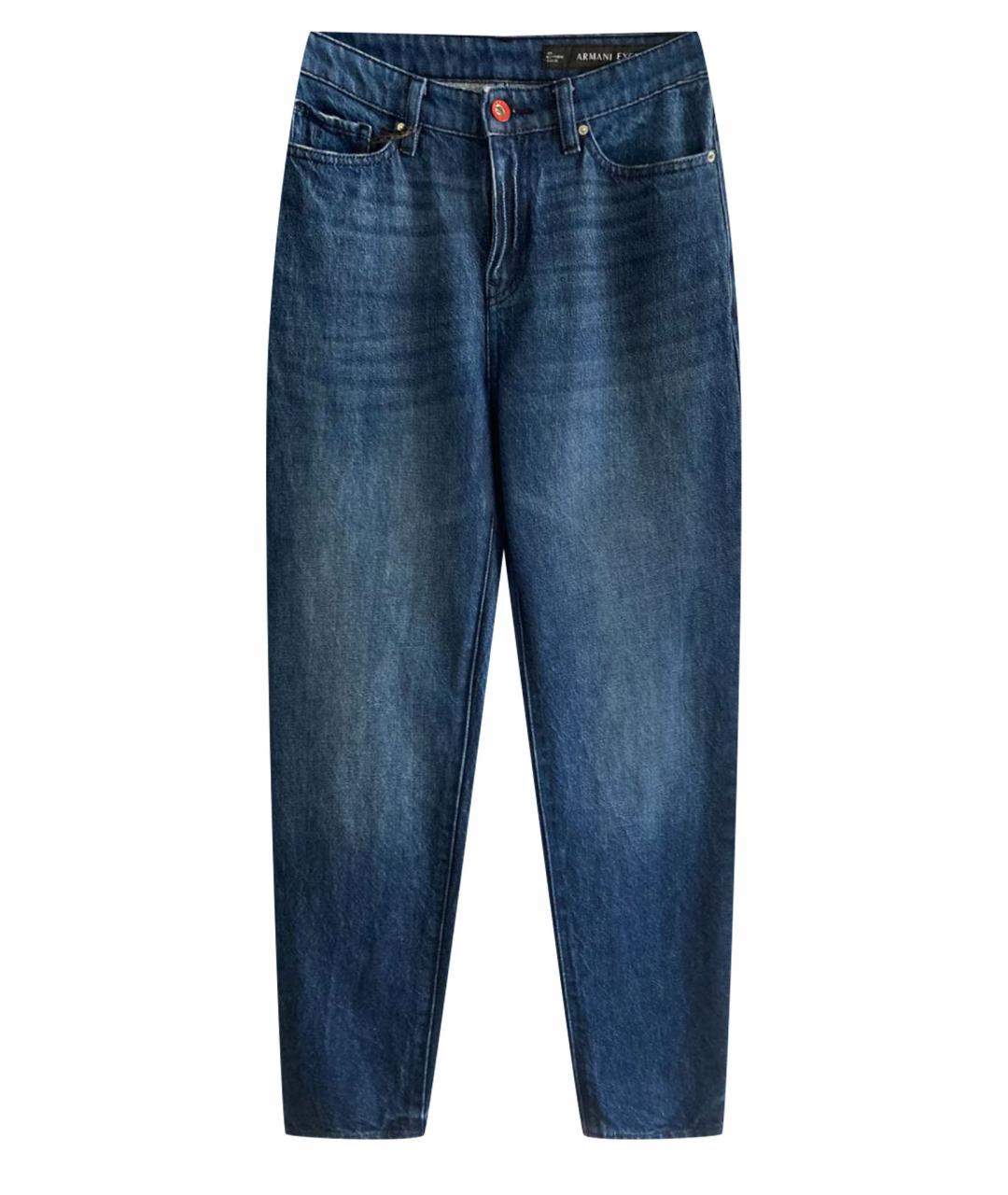 ARMANI EXCHANGE Темно-синие хлопковые прямые джинсы, фото 1