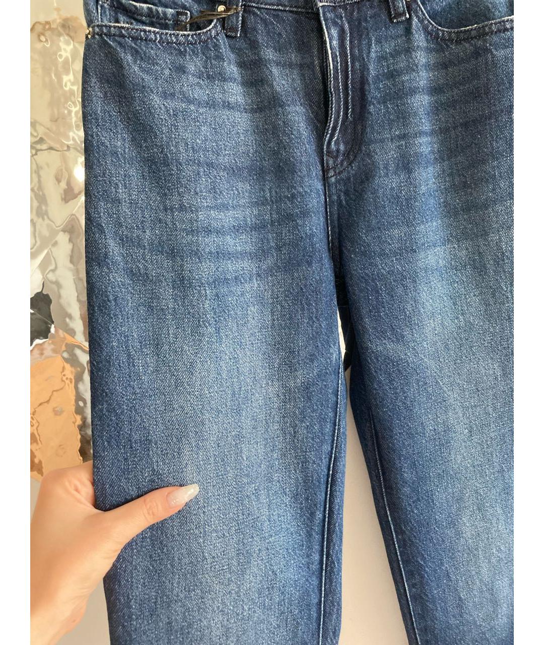 ARMANI EXCHANGE Темно-синие хлопковые прямые джинсы, фото 4
