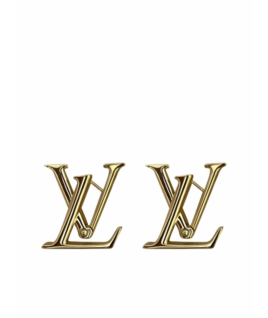 LOUIS VUITTON Золотые металлические серьги, фото 1