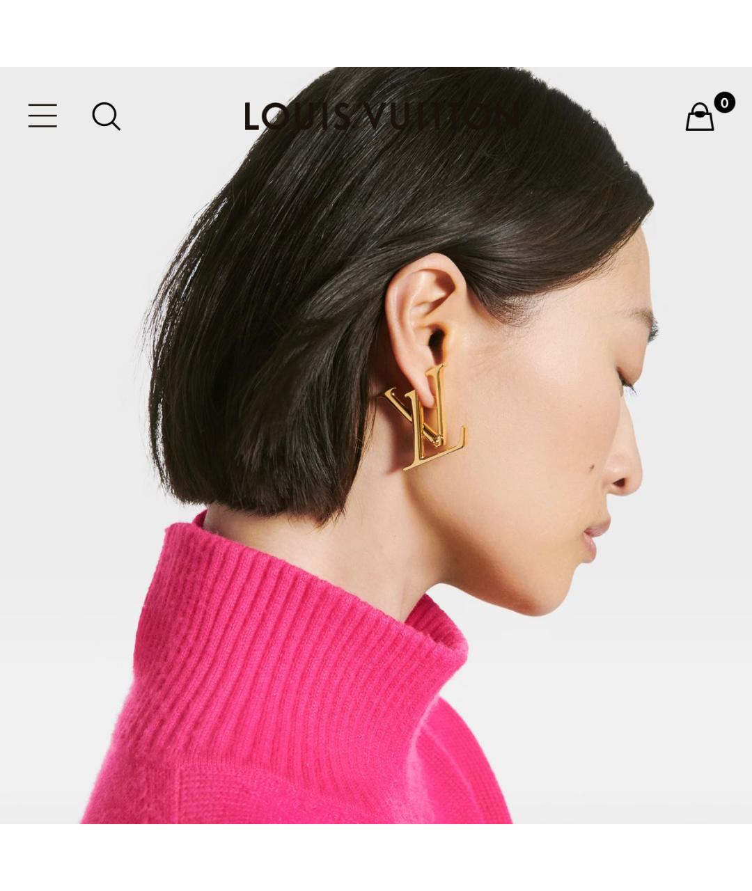 LOUIS VUITTON Золотые металлические серьги, фото 4