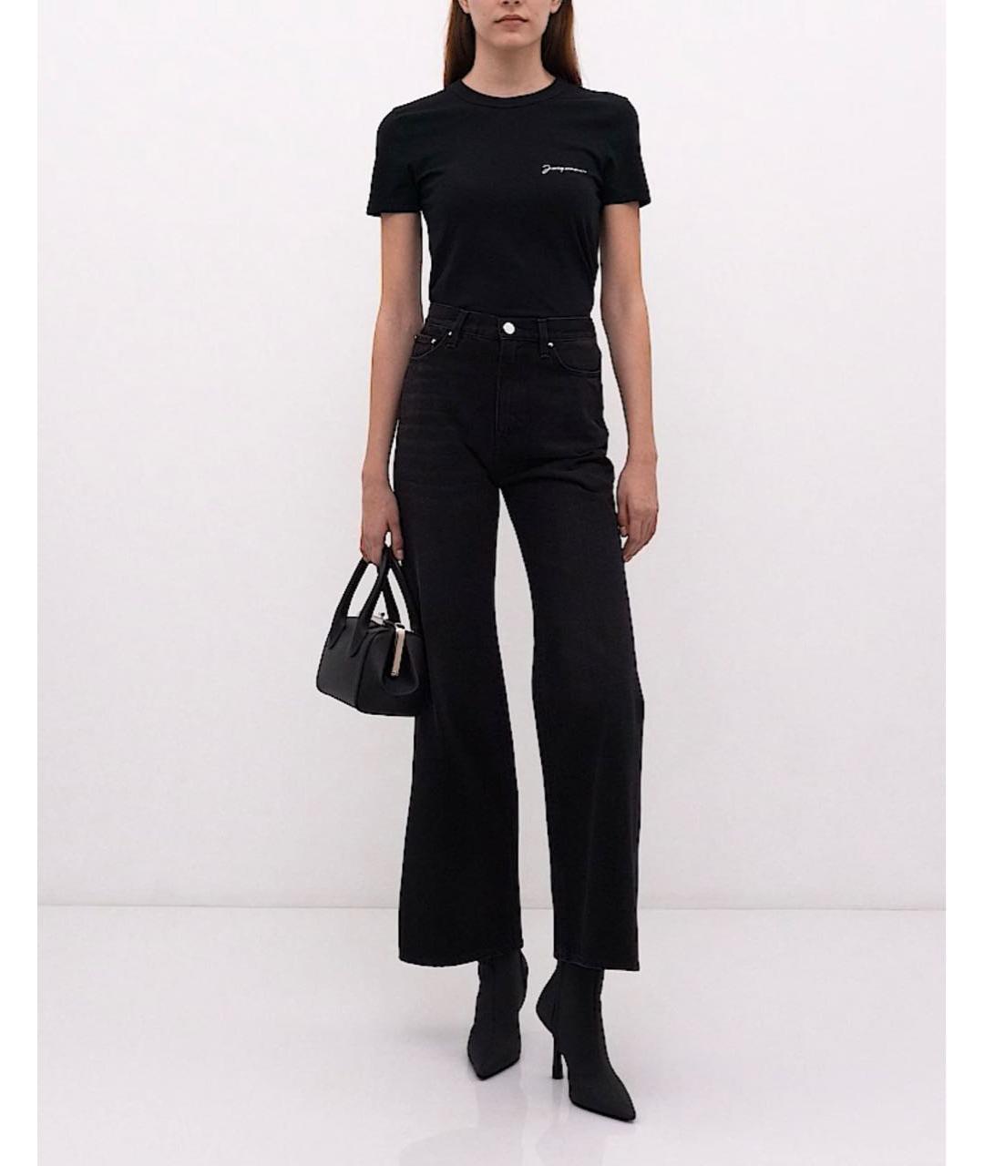 JACQUEMUS Черная хлопковая футболка, фото 5