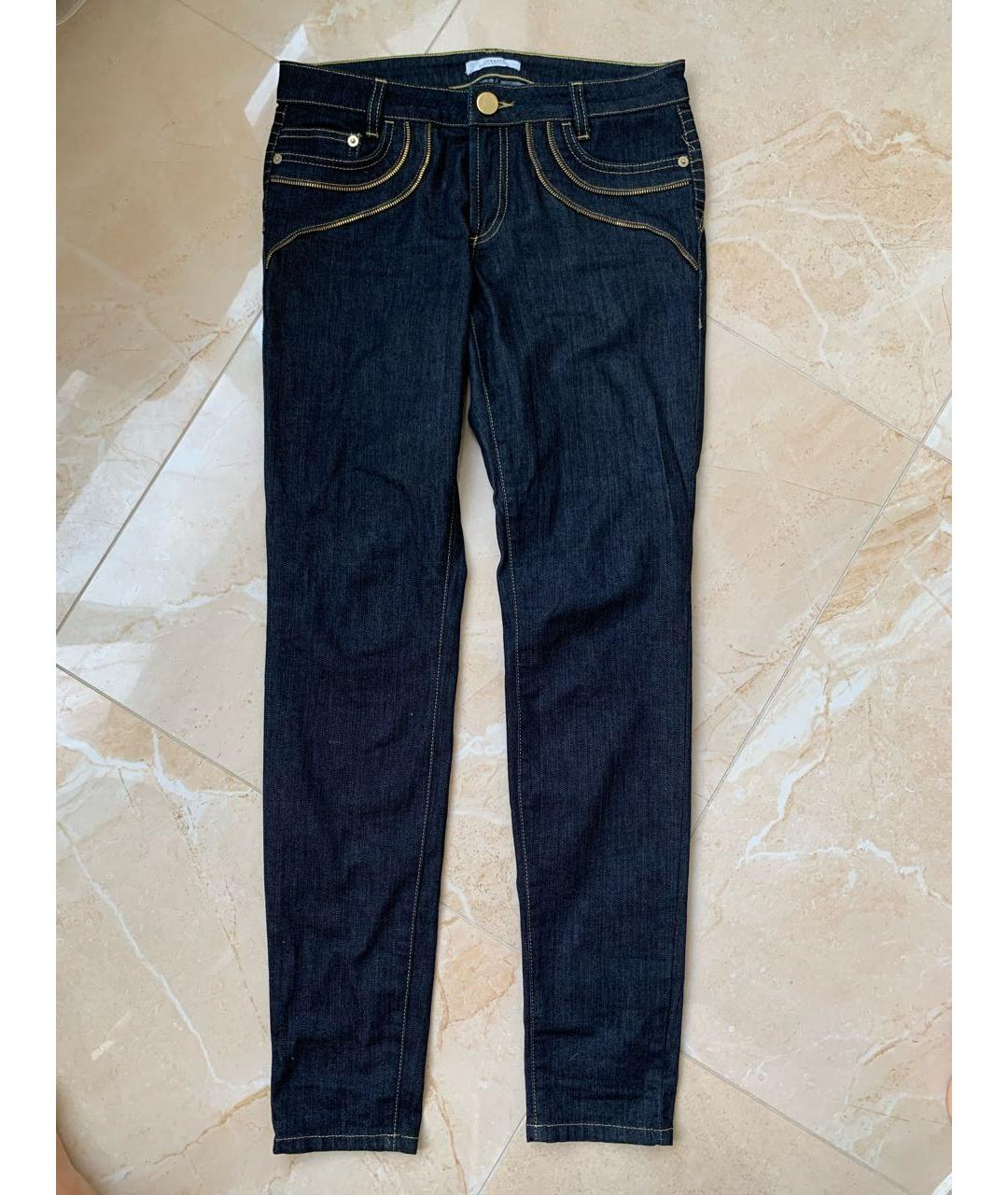 VERSACE COLLECTION Темно-синие хлопковые прямые джинсы, фото 6