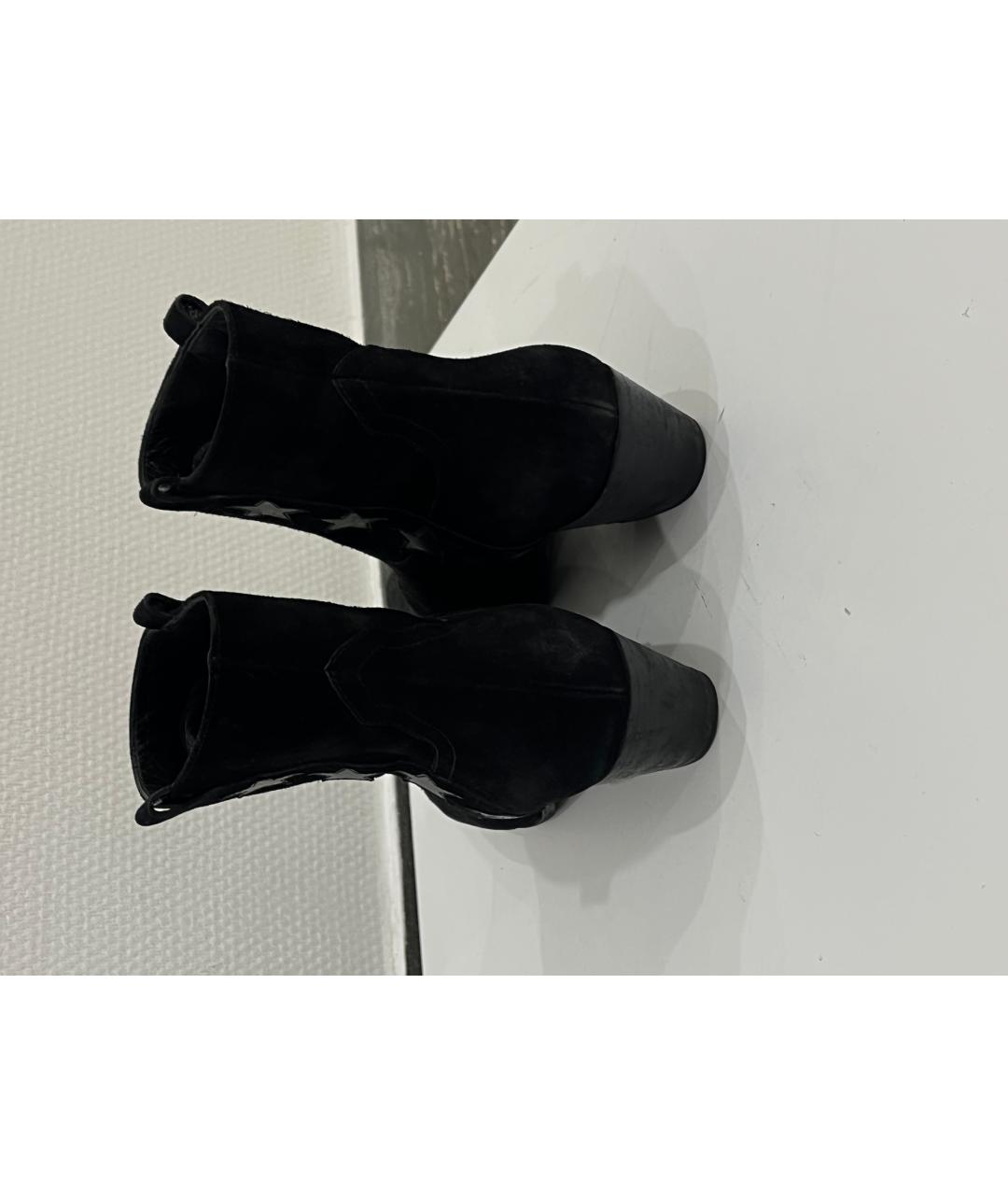 SAINT LAURENT Черные замшевые ботильоны, фото 4