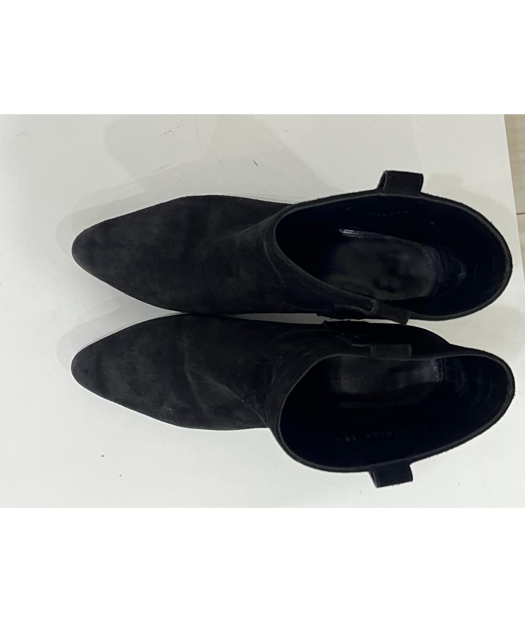 SAINT LAURENT Черные замшевые ботильоны, фото 3