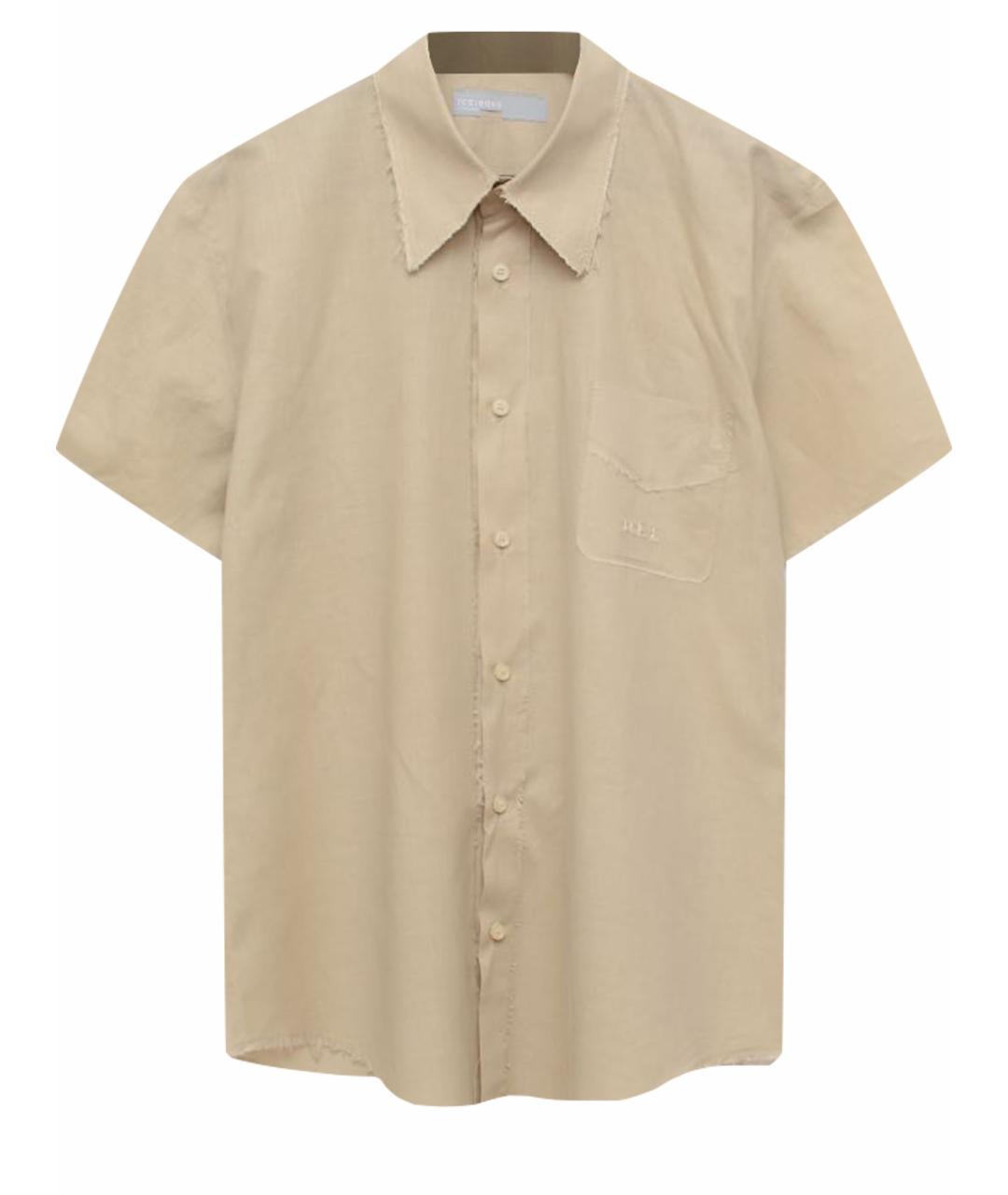 ICEBERG Бежевая хлопковая кэжуал рубашка, фото 1