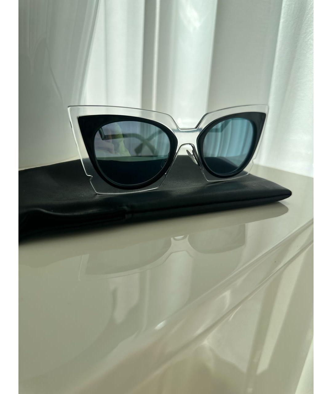 FENDI Бирюзовые пластиковые солнцезащитные очки, фото 5