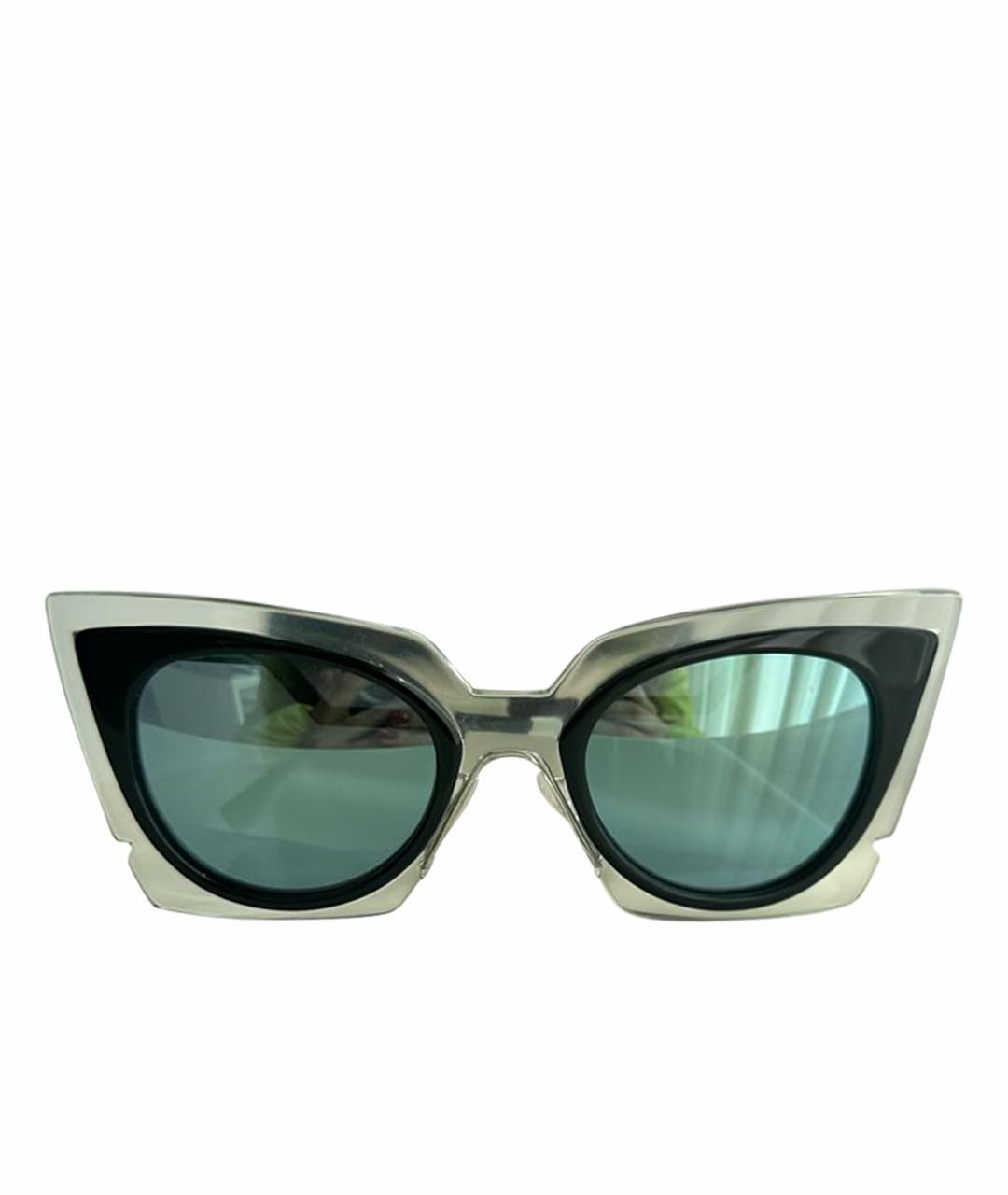 FENDI Бирюзовые пластиковые солнцезащитные очки, фото 1