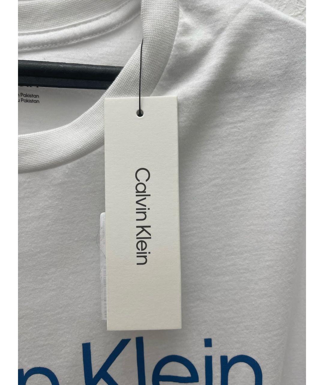 CALVIN KLEIN Белая хлопковая футболка, фото 2