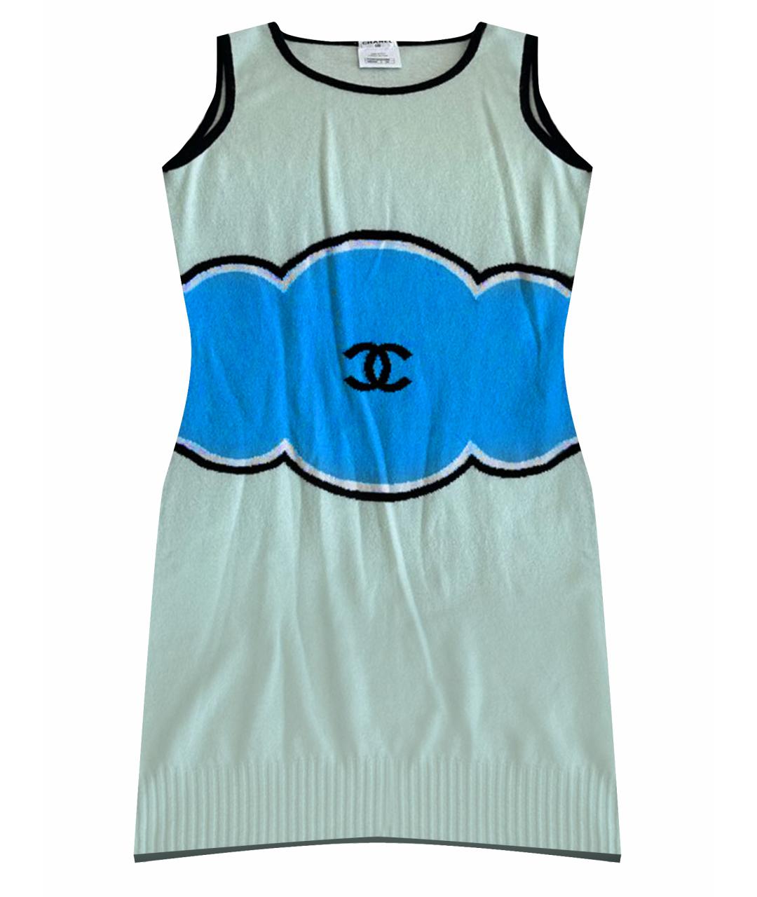 CHANEL Мульти кашемировое повседневное платье, фото 1