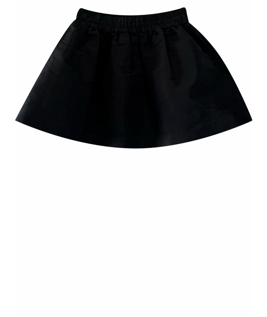 RED VALENTINO Черная полиэстеровая юбка мини, фото 1