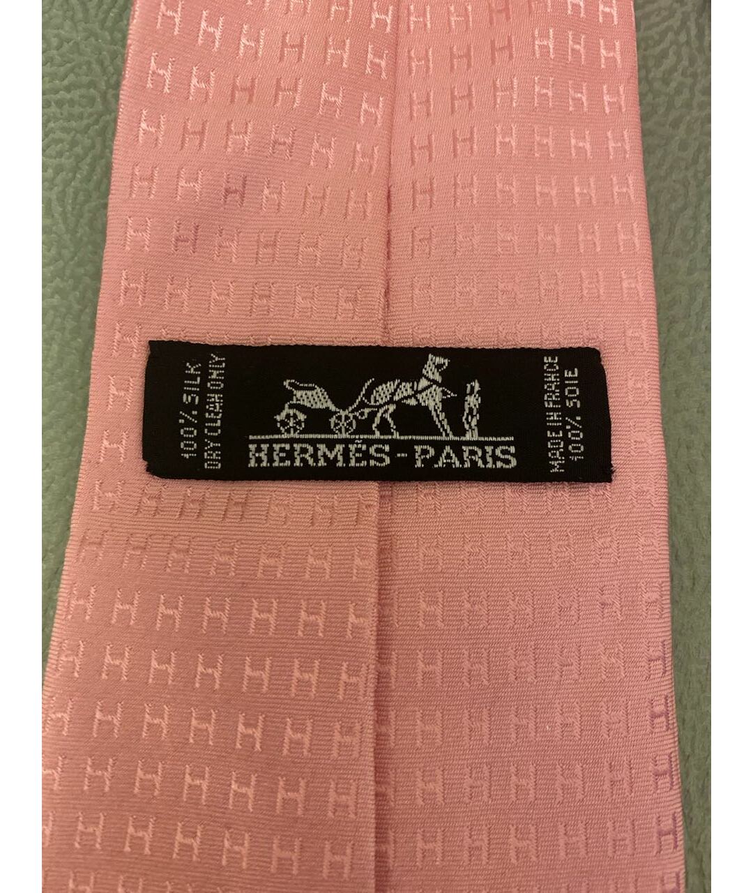HERMES PRE-OWNED Розовый шелковый галстук, фото 3