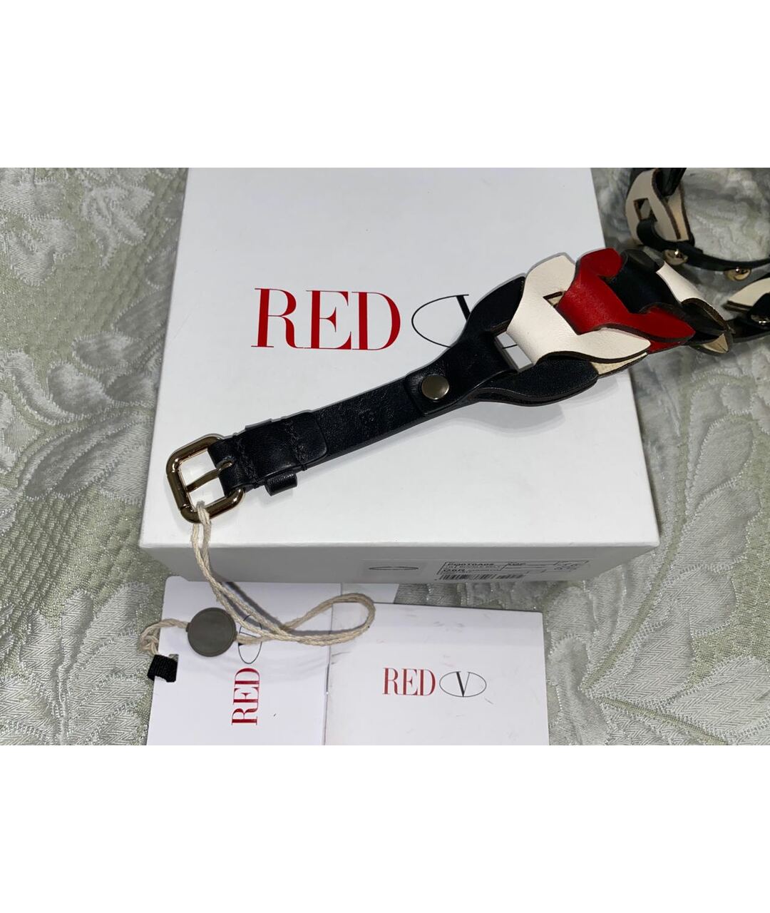 RED VALENTINO Черный кожаный ремень, фото 2