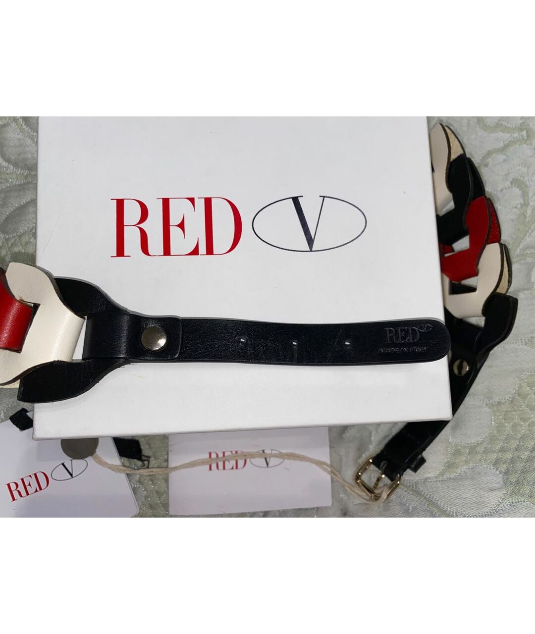 RED VALENTINO Черный кожаный ремень, фото 3