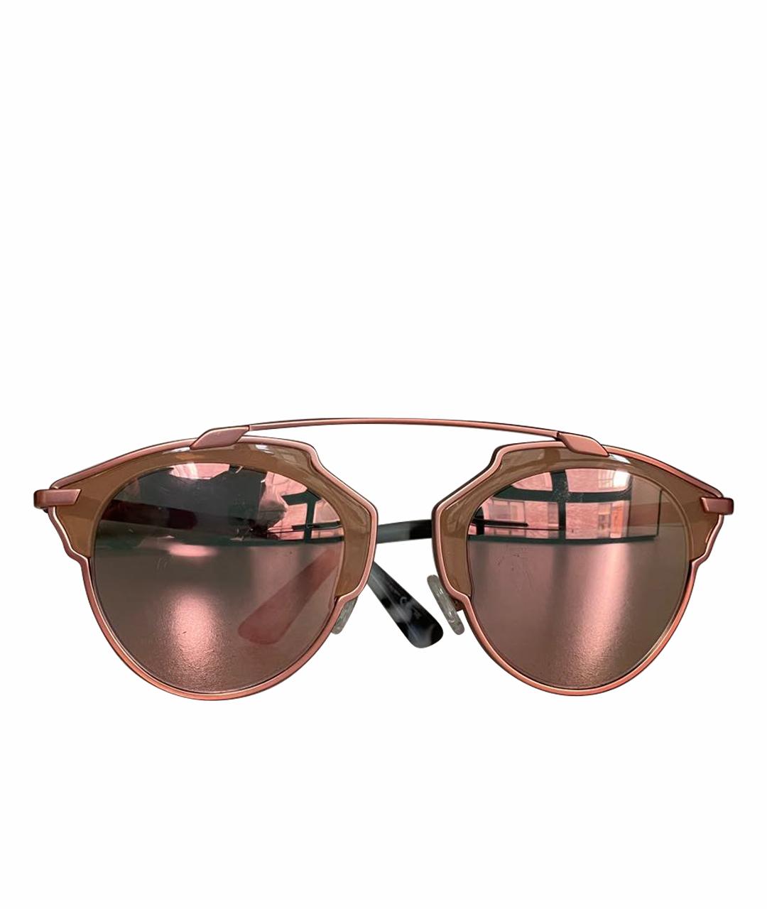 CHRISTIAN DIOR PRE-OWNED Коралловые металлические солнцезащитные очки, фото 1