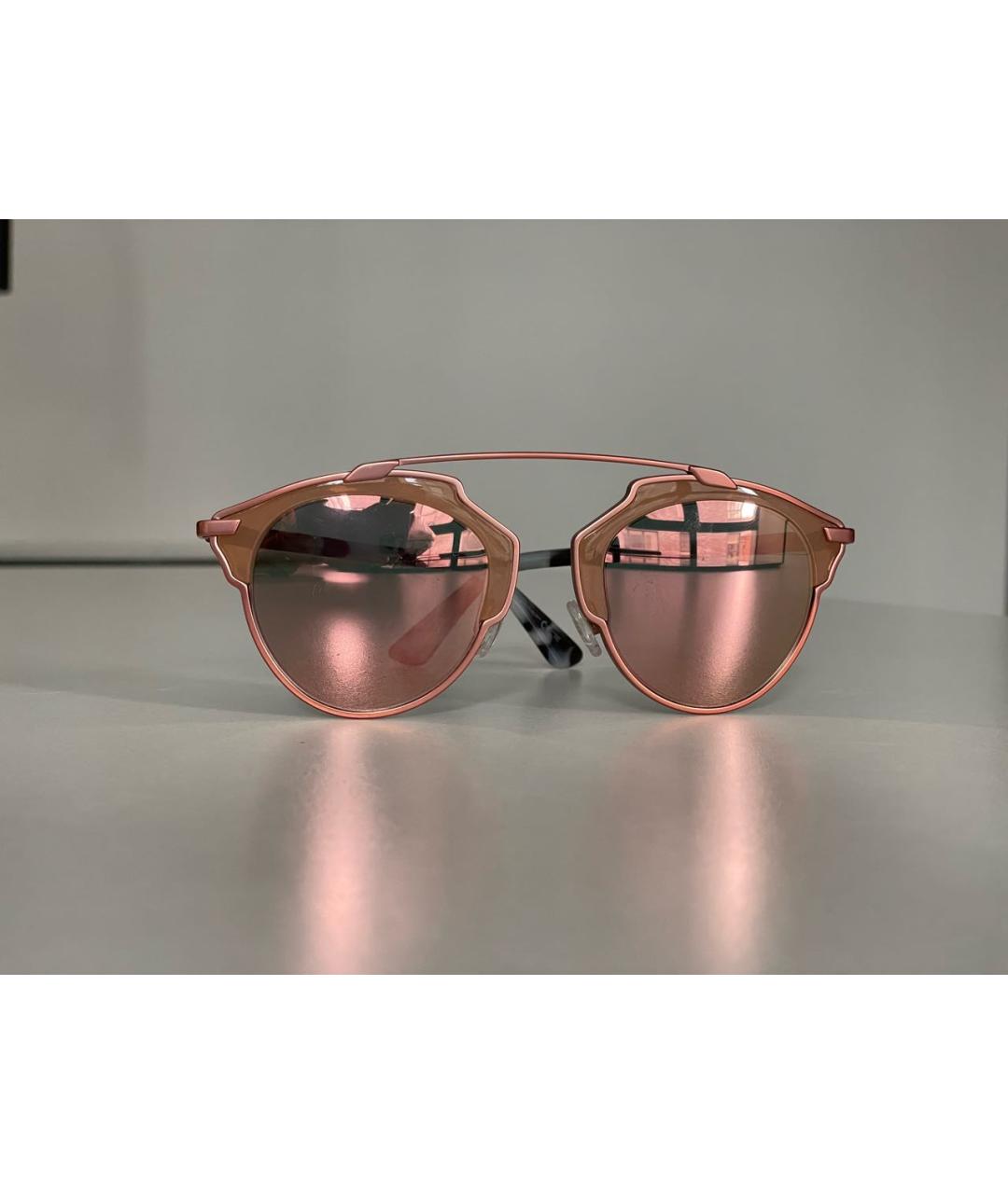 CHRISTIAN DIOR PRE-OWNED Коралловые металлические солнцезащитные очки, фото 9
