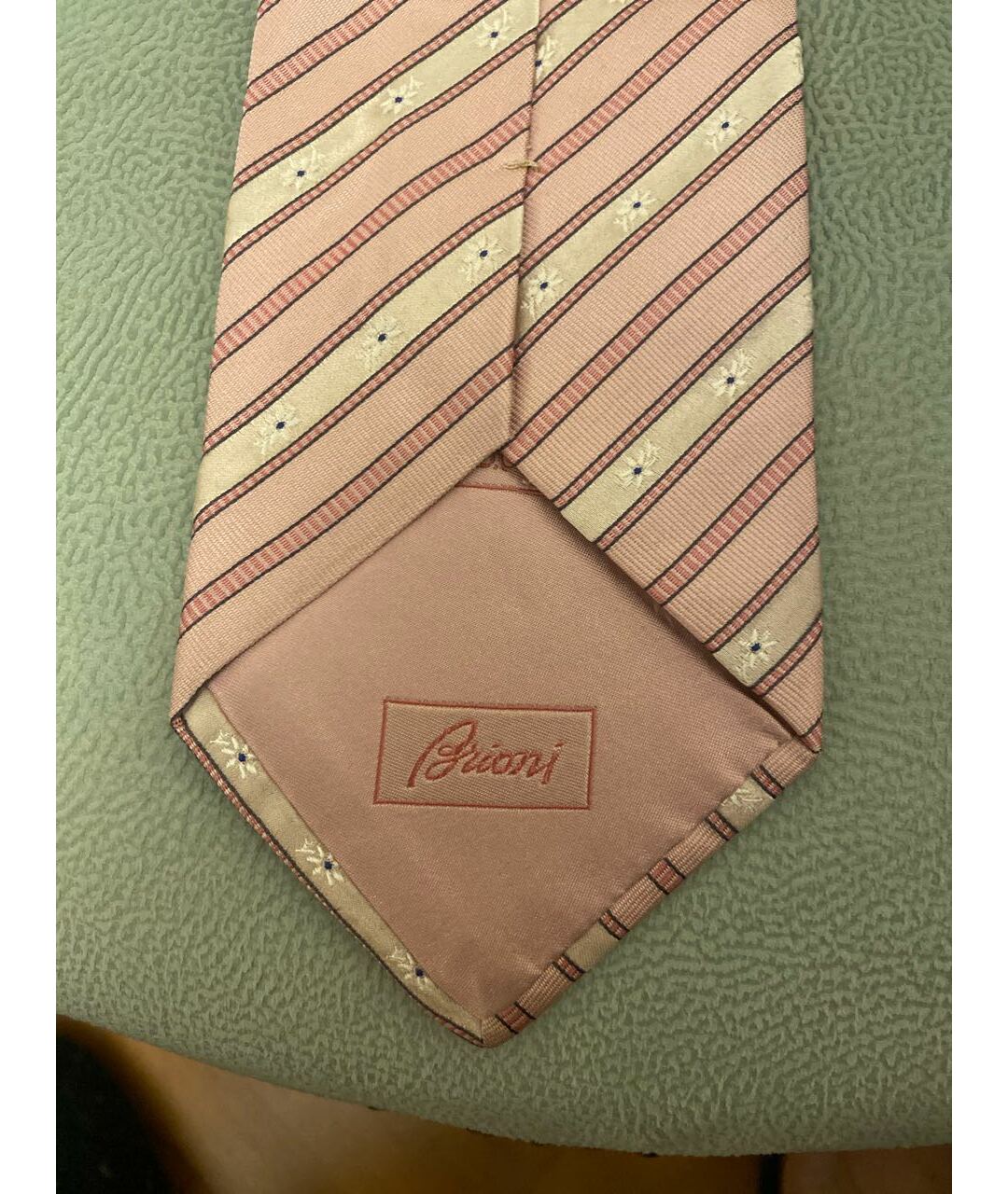 BRIONI Розовый шелковый галстук, фото 3
