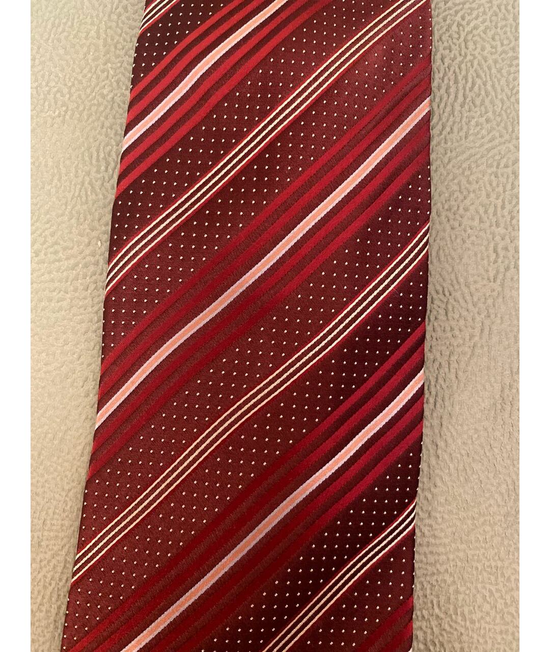 ERMENEGILDO ZEGNA Бордовый шелковый галстук, фото 2