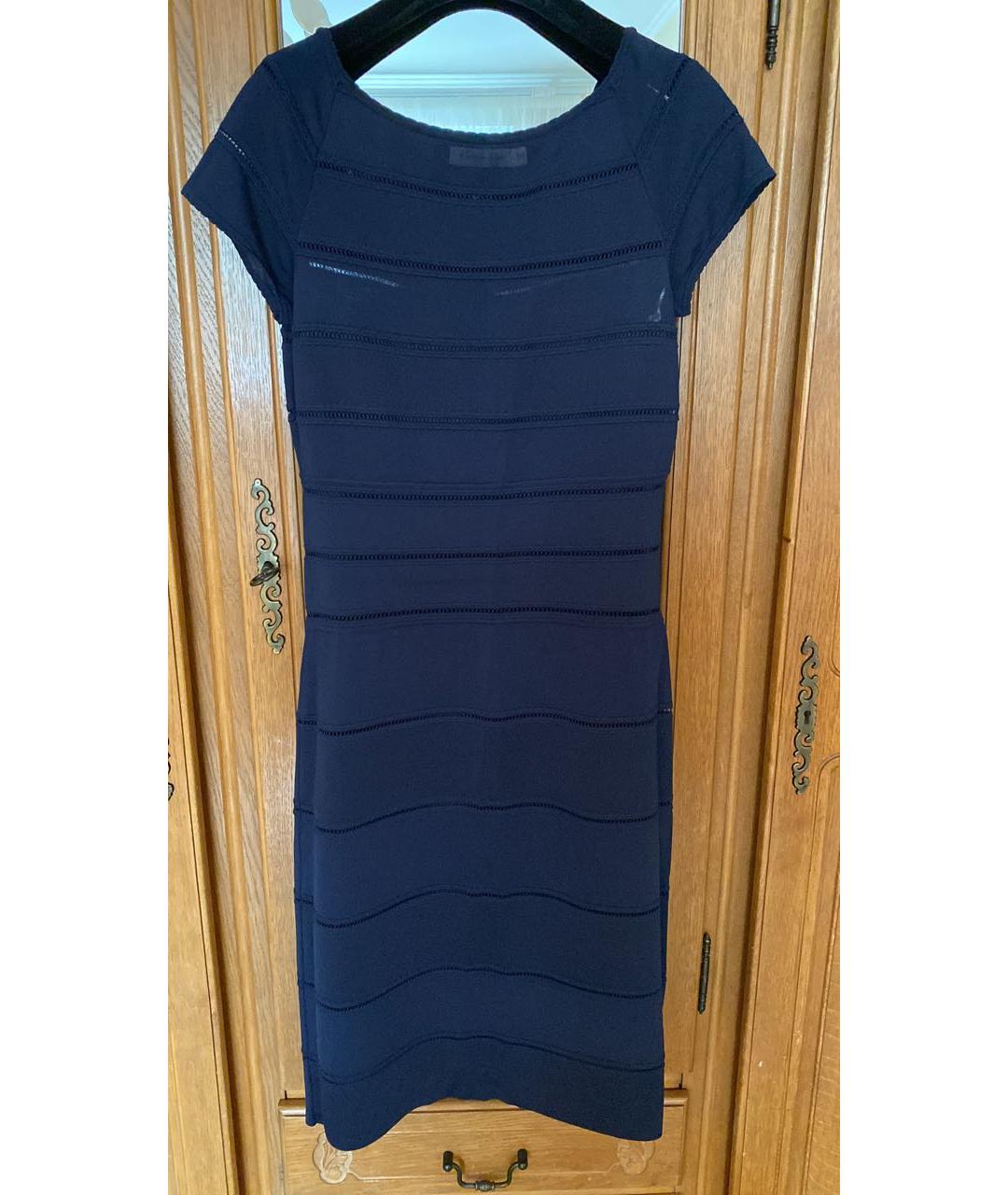 CHRISTIAN DIOR PRE-OWNED Темно-синее вискозное платье, фото 4