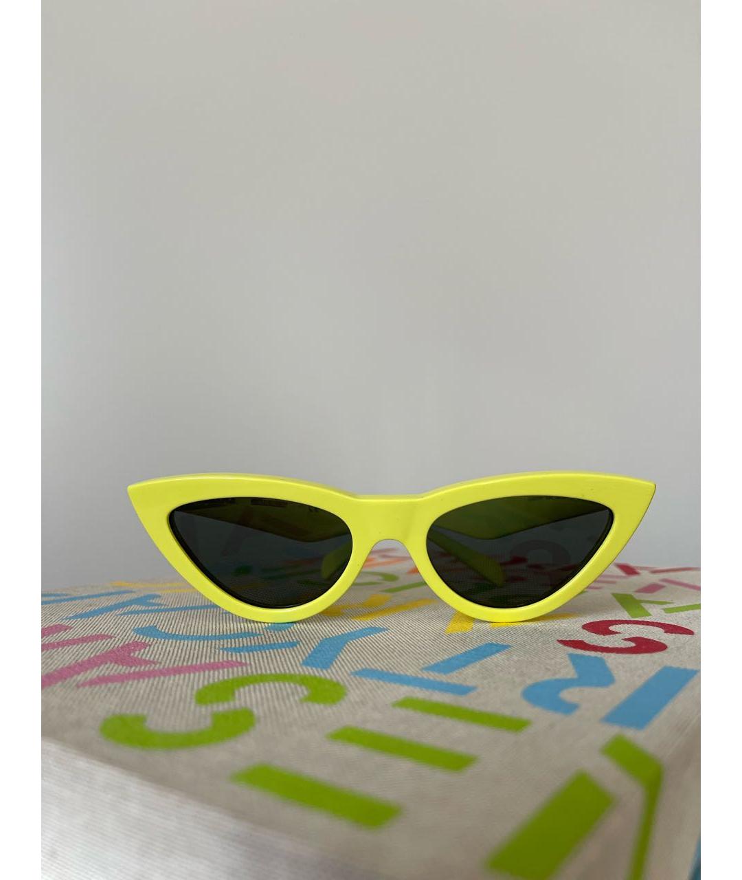 CELINE Желтые пластиковые солнцезащитные очки, фото 7