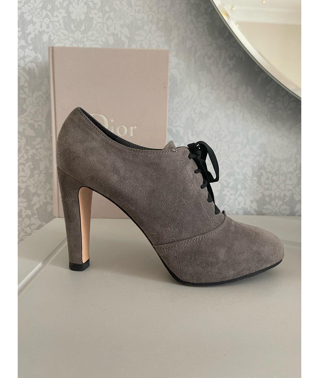 GIANVITO ROSSI Антрацитовые замшевые ботильоны, фото 7