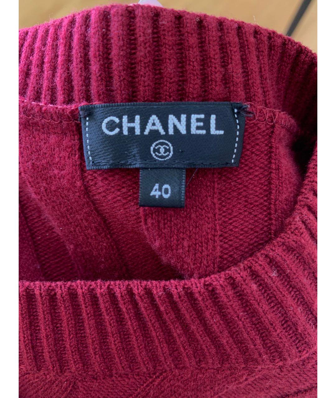 CHANEL Бордовое повседневное платье, фото 4