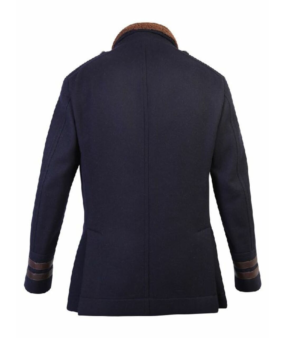 BRUNELLO CUCINELLI Темно-синее шерстяное пальто, фото 2