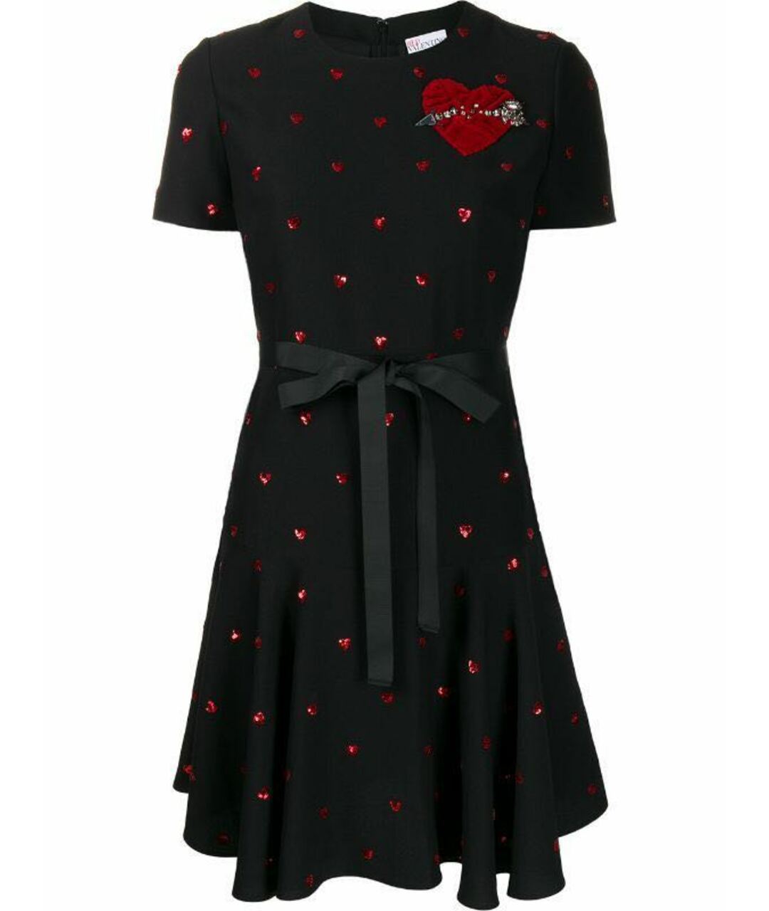 RED VALENTINO Черное креповое вечернее платье, фото 1
