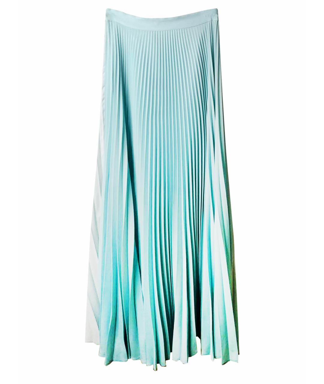 FENDI Голубая полиэстеровая юбка макси, фото 1