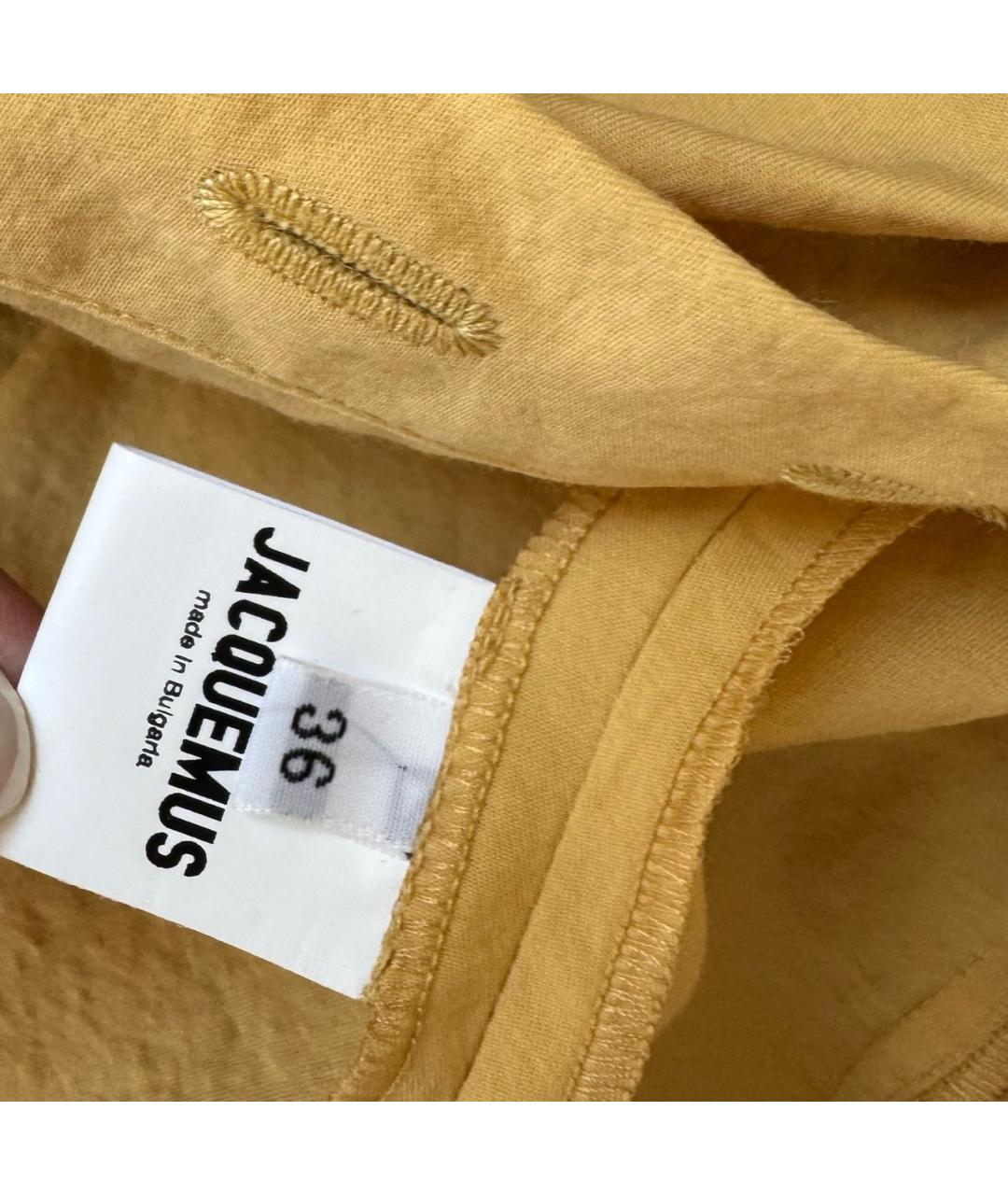 JACQUEMUS Желтое коктейльное платье, фото 6