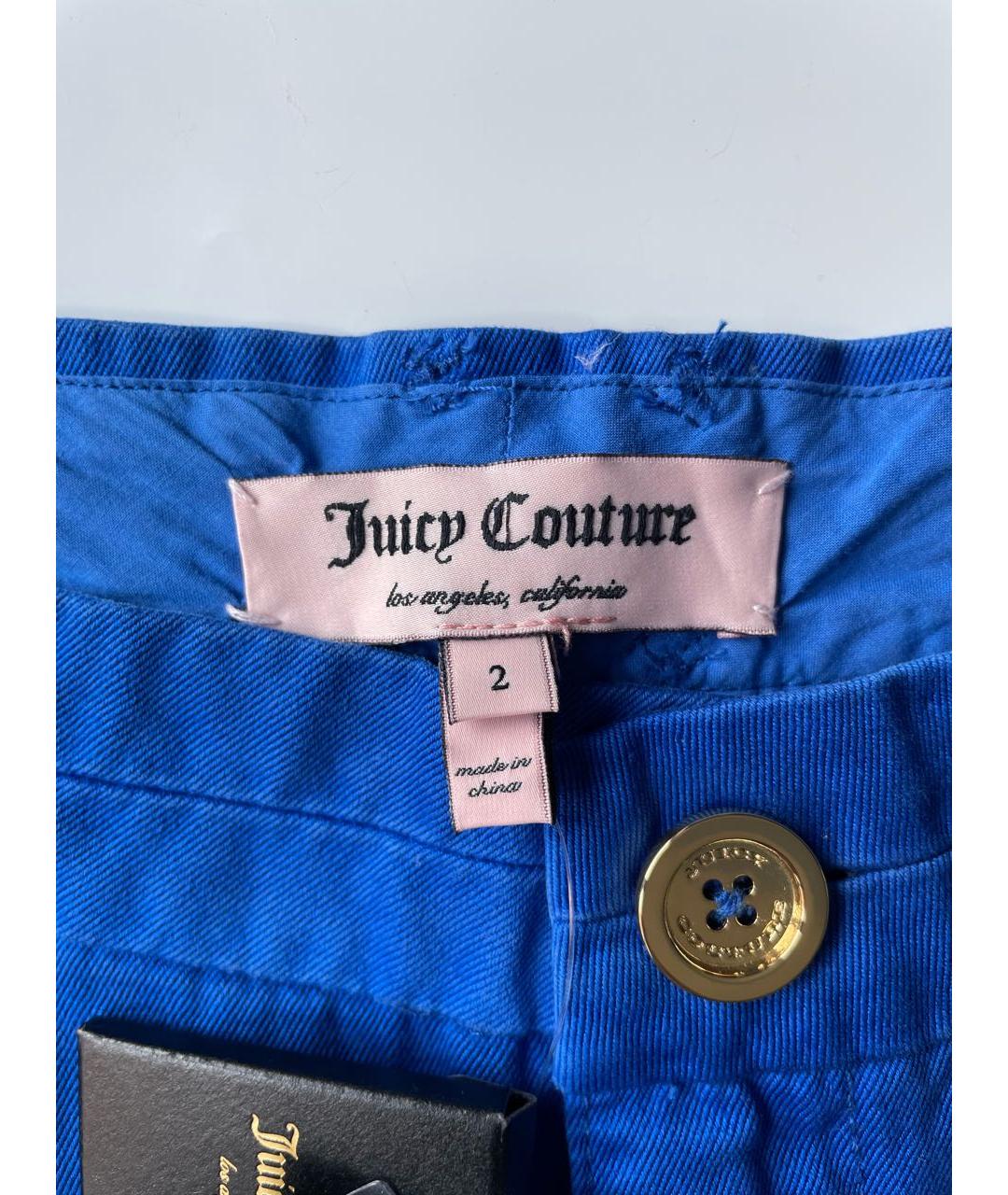 JUICY COUTURE Синие хлопковые шорты, фото 2