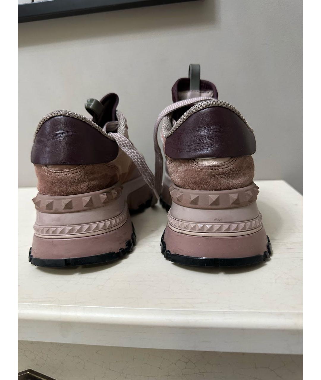 VALENTINO Розовые кожаные кроссовки, фото 2
