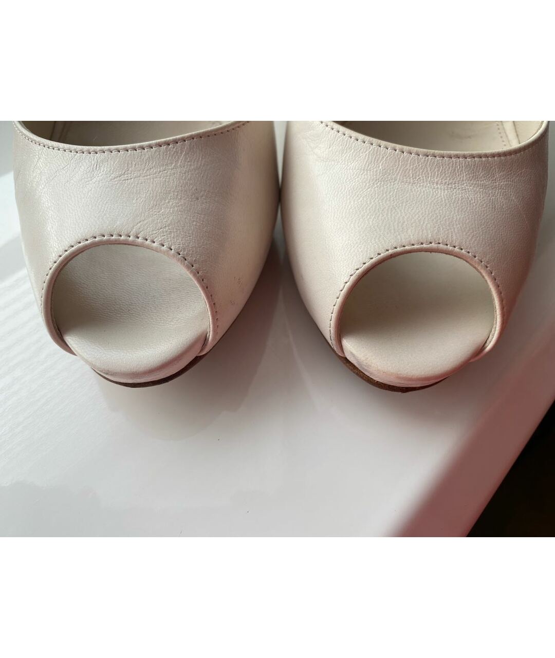 GIANVITO ROSSI Белые кожаные свадебные туфли на высоком каблуке, фото 4