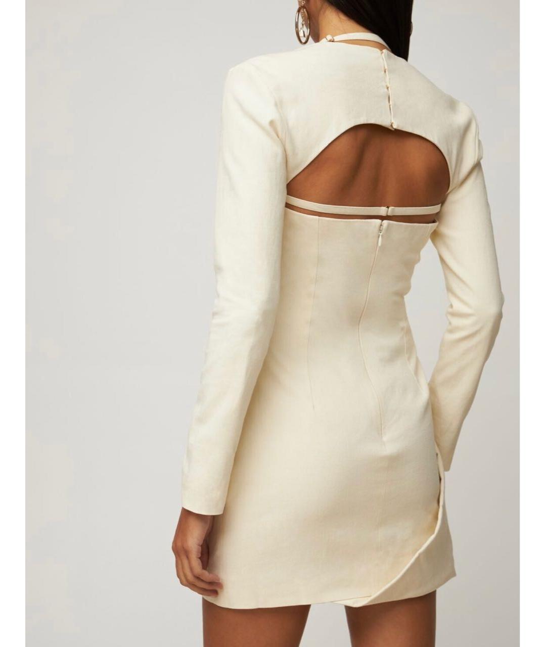 JACQUEMUS Бежевое платье, фото 3