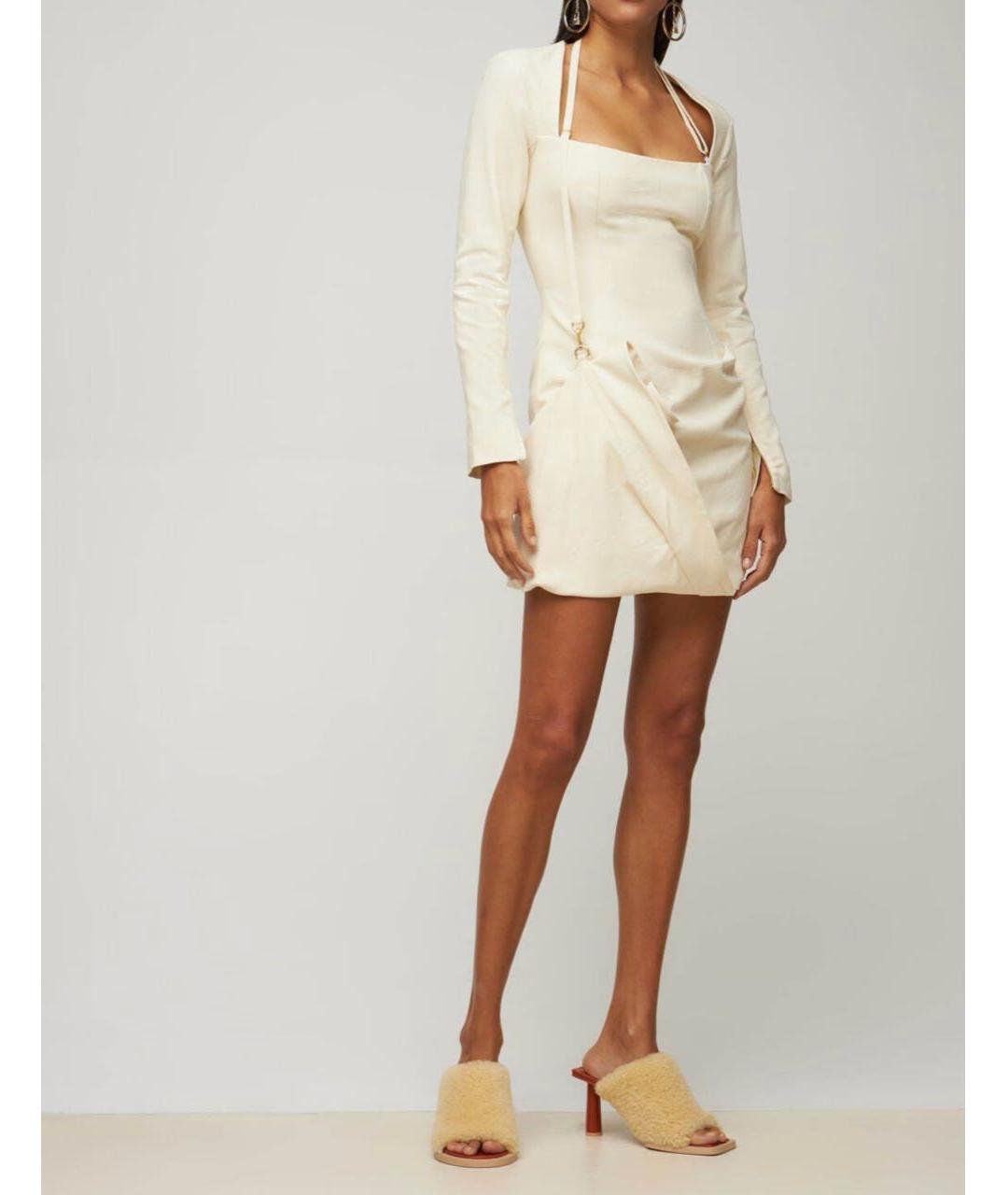 JACQUEMUS Бежевое платье, фото 2
