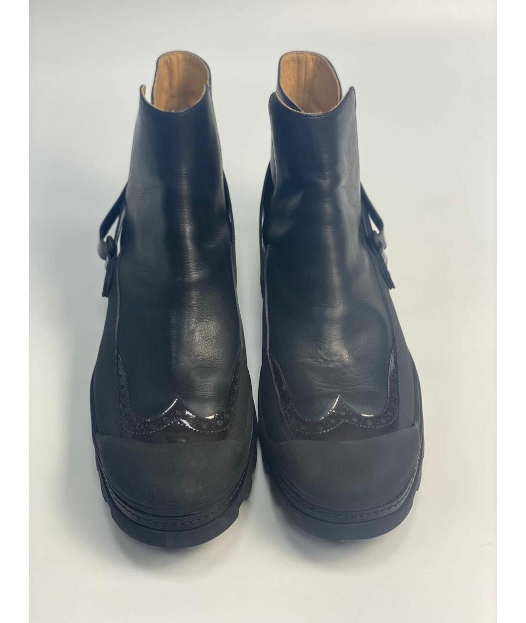 MM6 MAISON MARGIELA Черные кожаные ботинки, фото 5