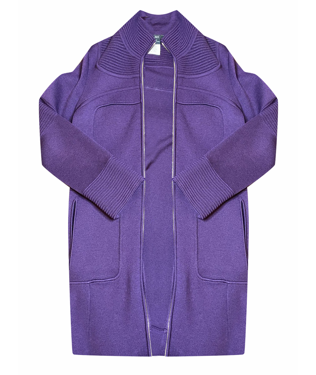 VERSACE Фиолетовое шерстяное пальто, фото 1