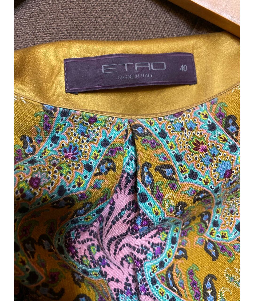 ETRO Фиолетовое шерстяное повседневное платье, фото 5