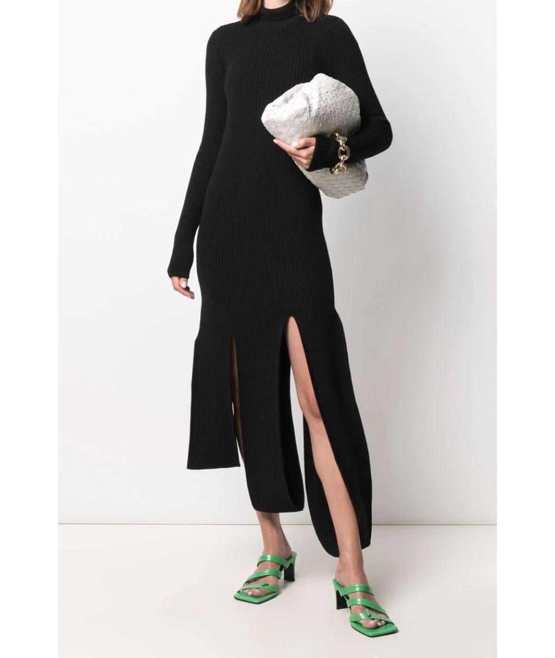 BOTTEGA VENETA Черное шерстяное платье, фото 2