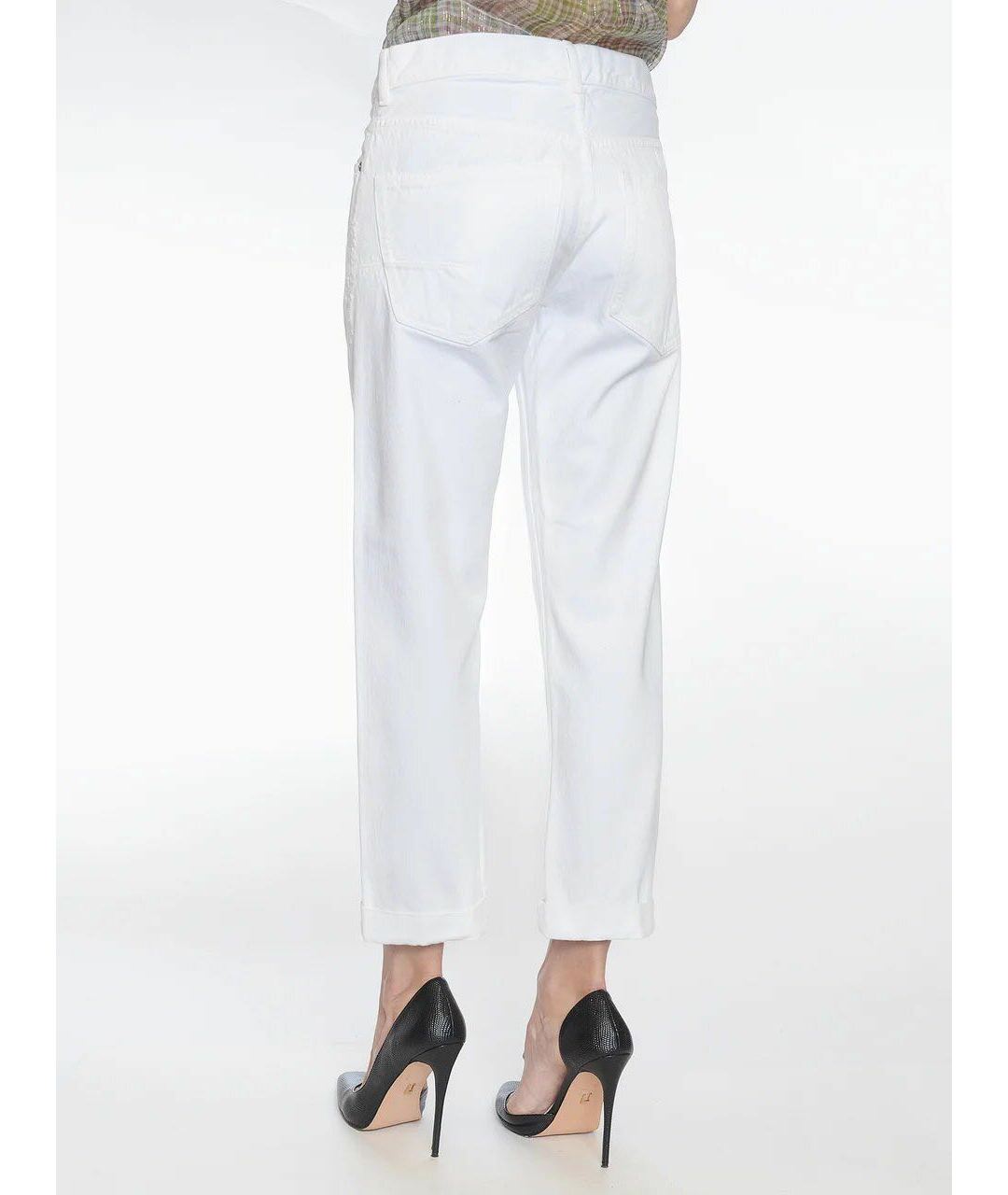 CHRISTIAN DIOR PRE-OWNED Белые хлопковые прямые джинсы, фото 3