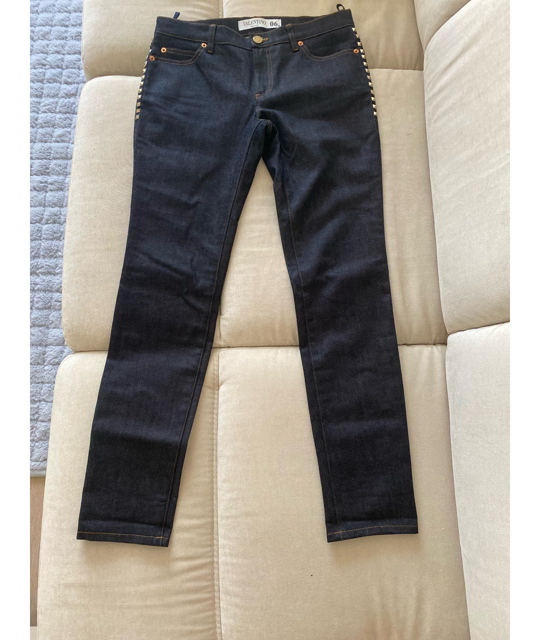 VALENTINO Черные хлопко-эластановые джинсы слим, фото 2