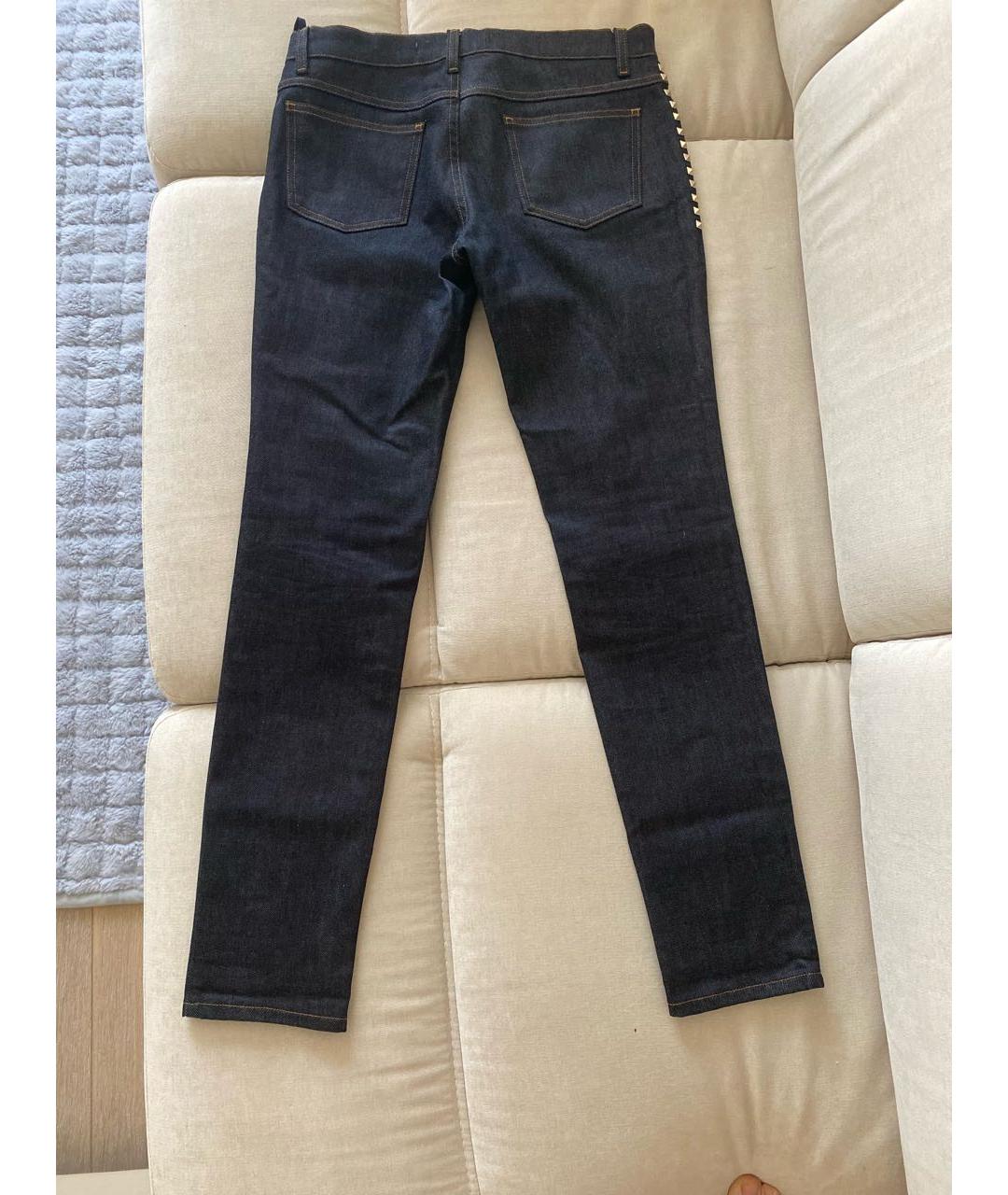 VALENTINO Черные хлопко-эластановые джинсы слим, фото 3