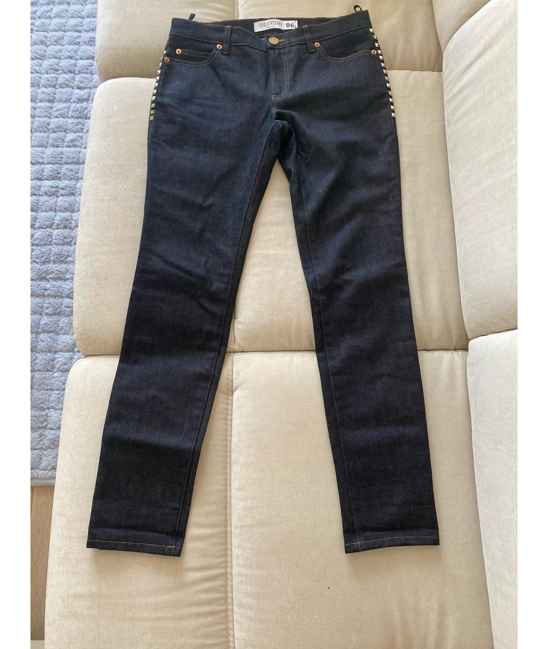 VALENTINO Черные хлопко-эластановые джинсы слим, фото 5